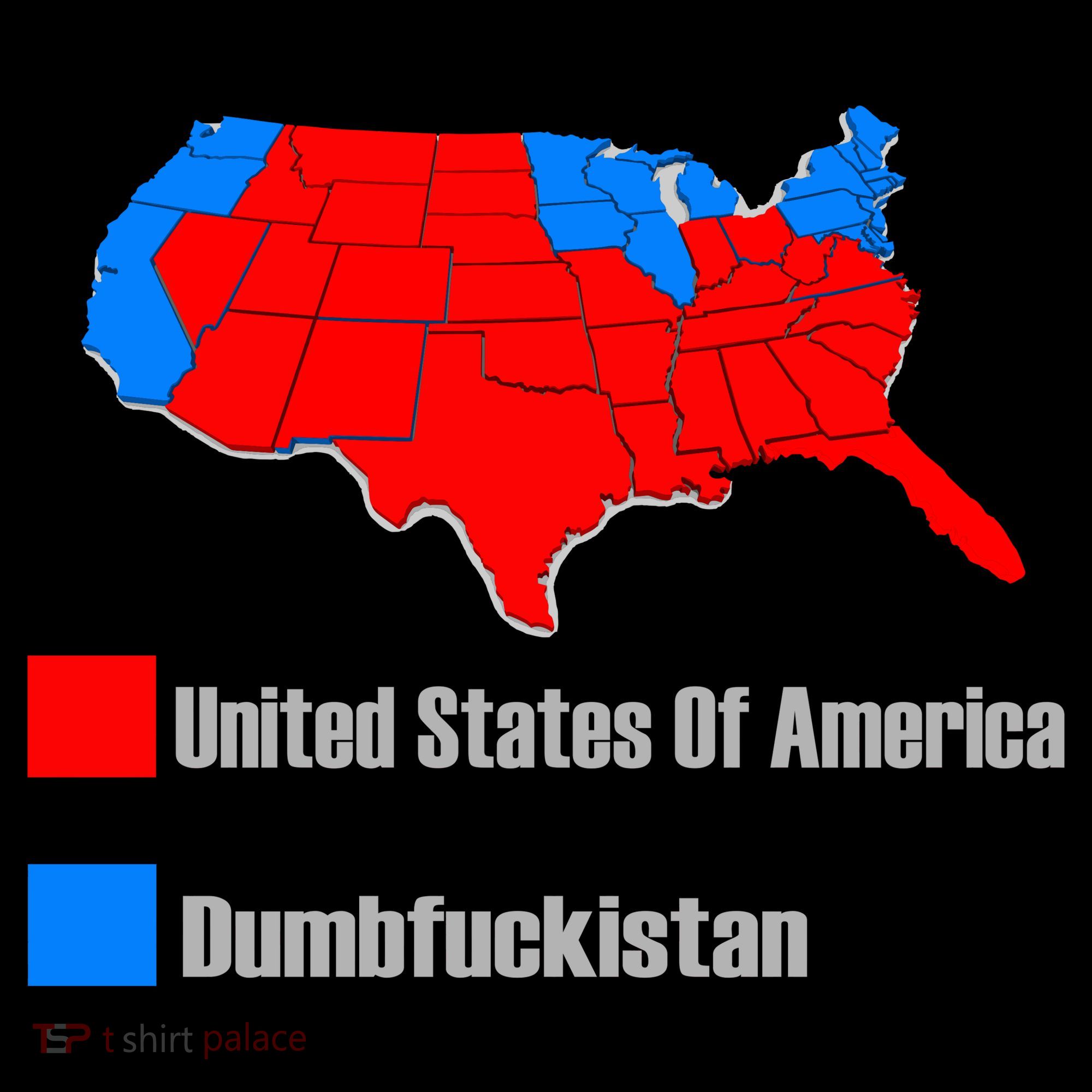 USA DUMBFUCKISTAN ELECTION MAP - Republicans Trump T-Shirt