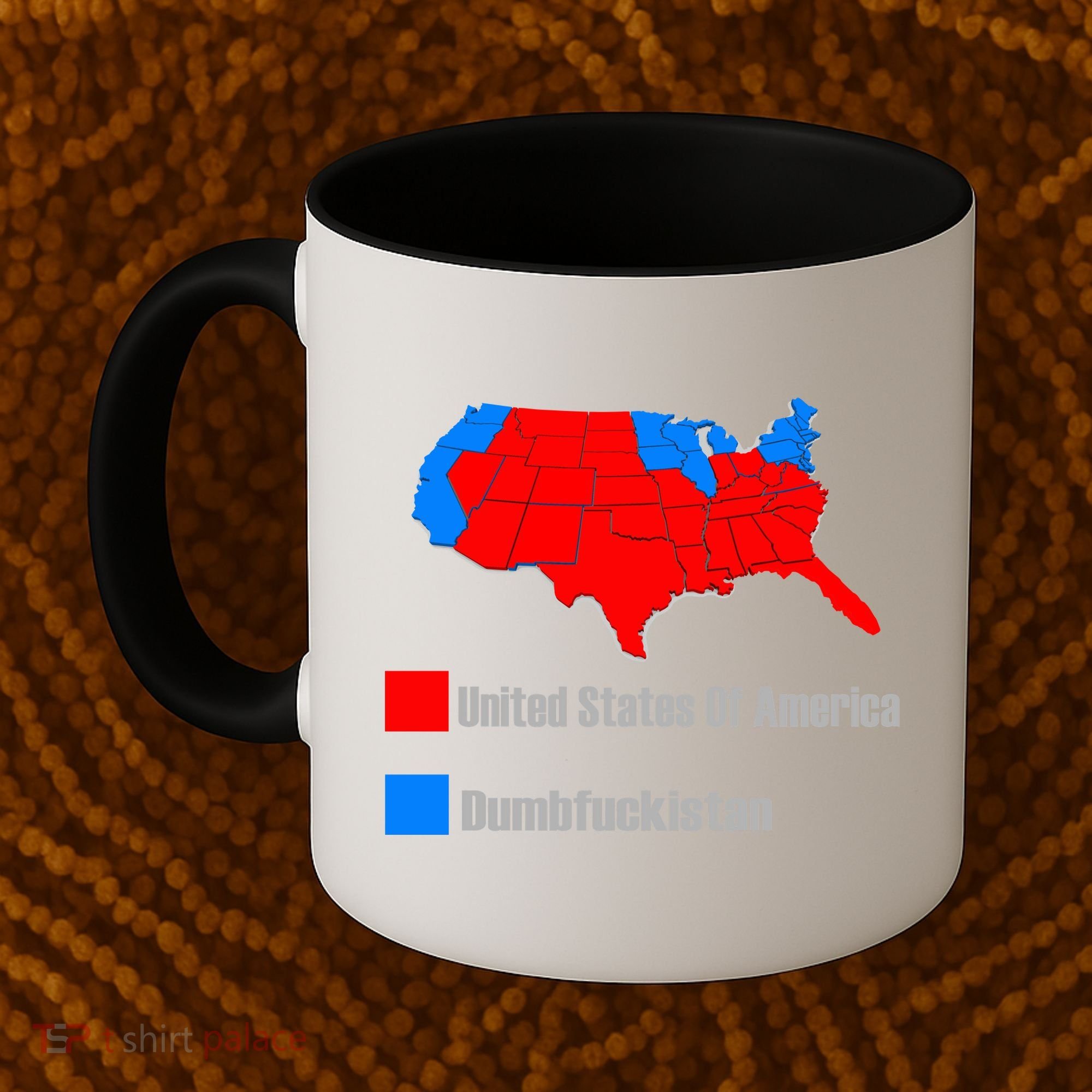 USA DUMBFUCKISTAN ELECTION MAP - Republicans Trump Coffee Mug