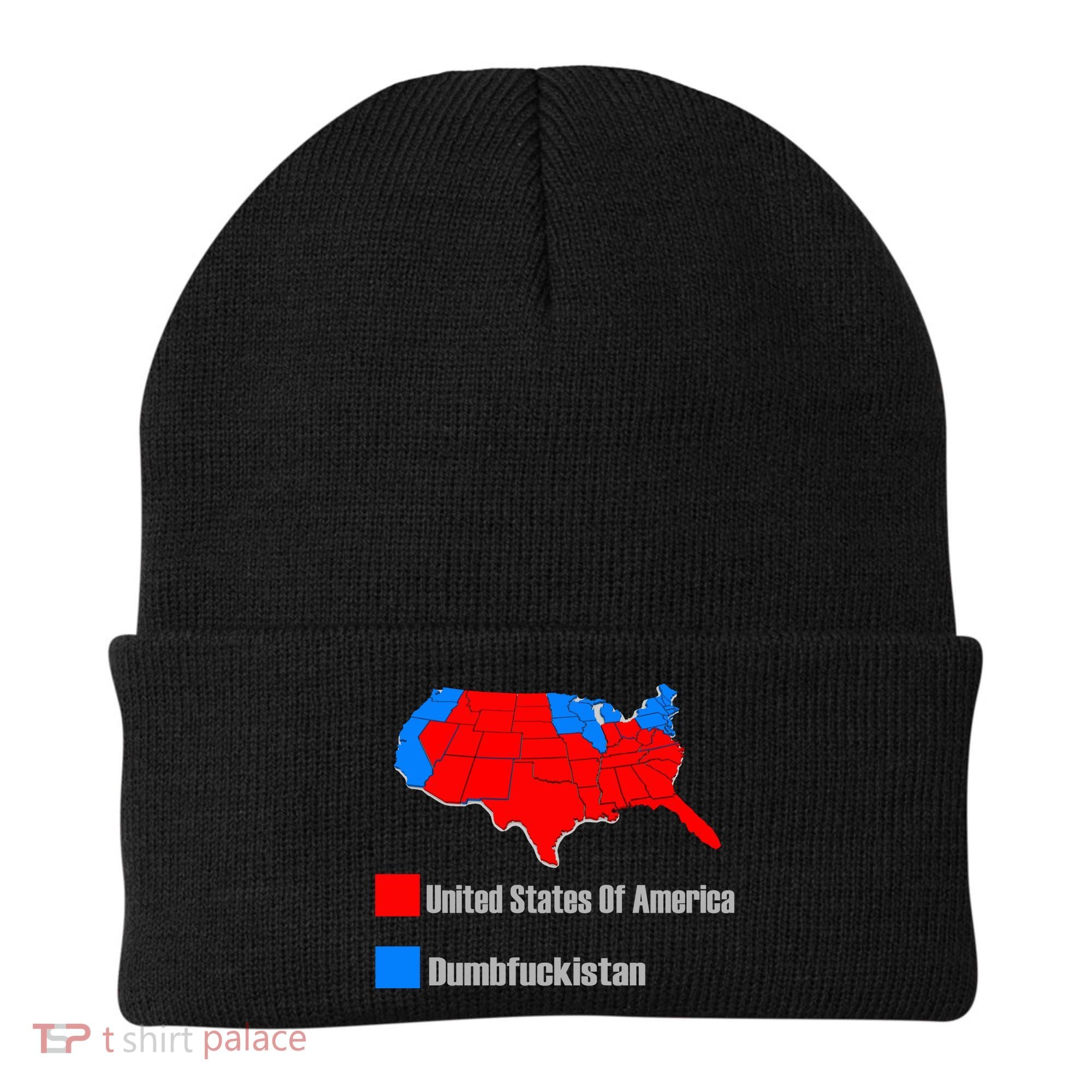 USA DUMBFUCKISTAN ELECTION MAP - Republicans Trump Beanie