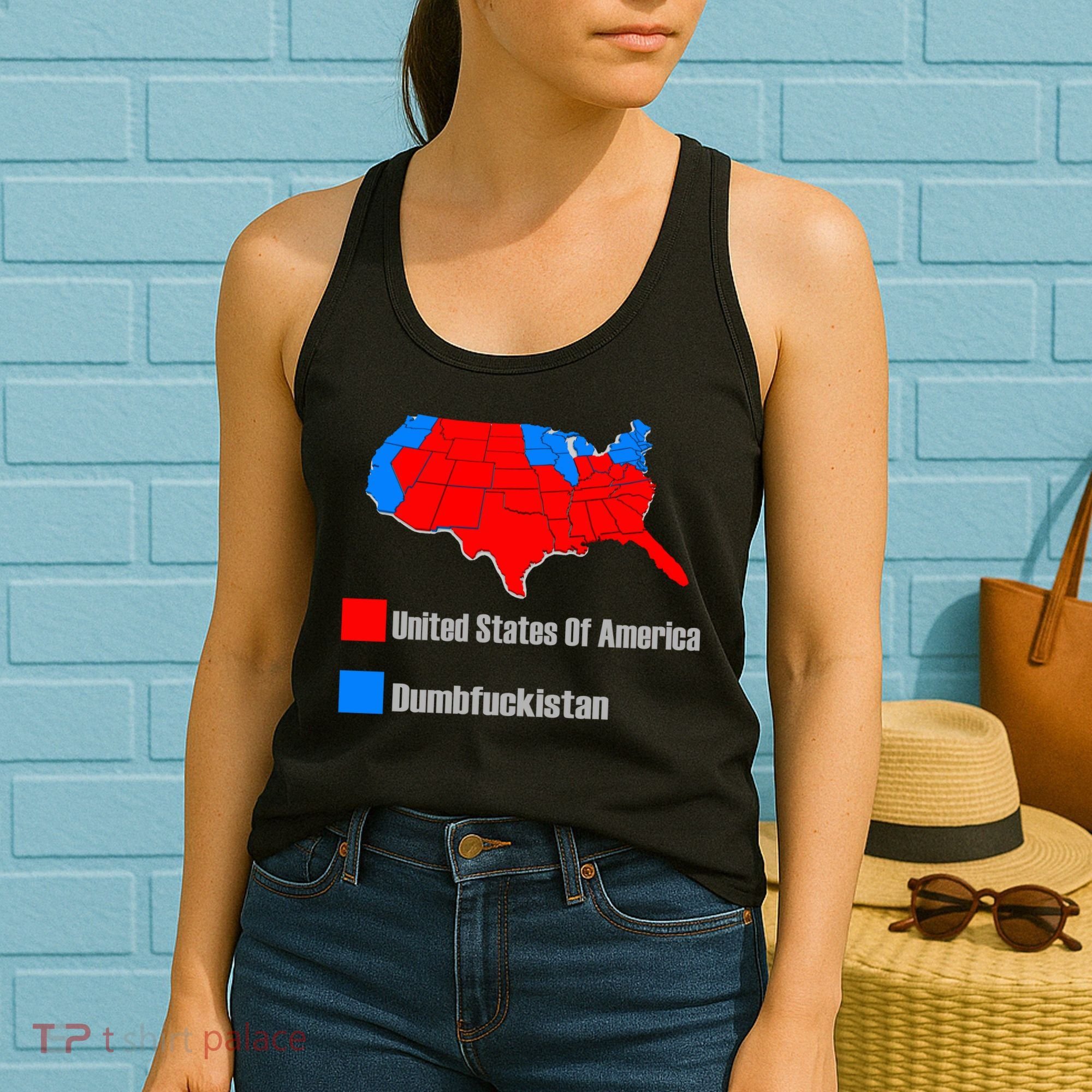 USA DUMBFUCKISTAN ELECTION MAP - Republicans Trump Women's Tank Top
