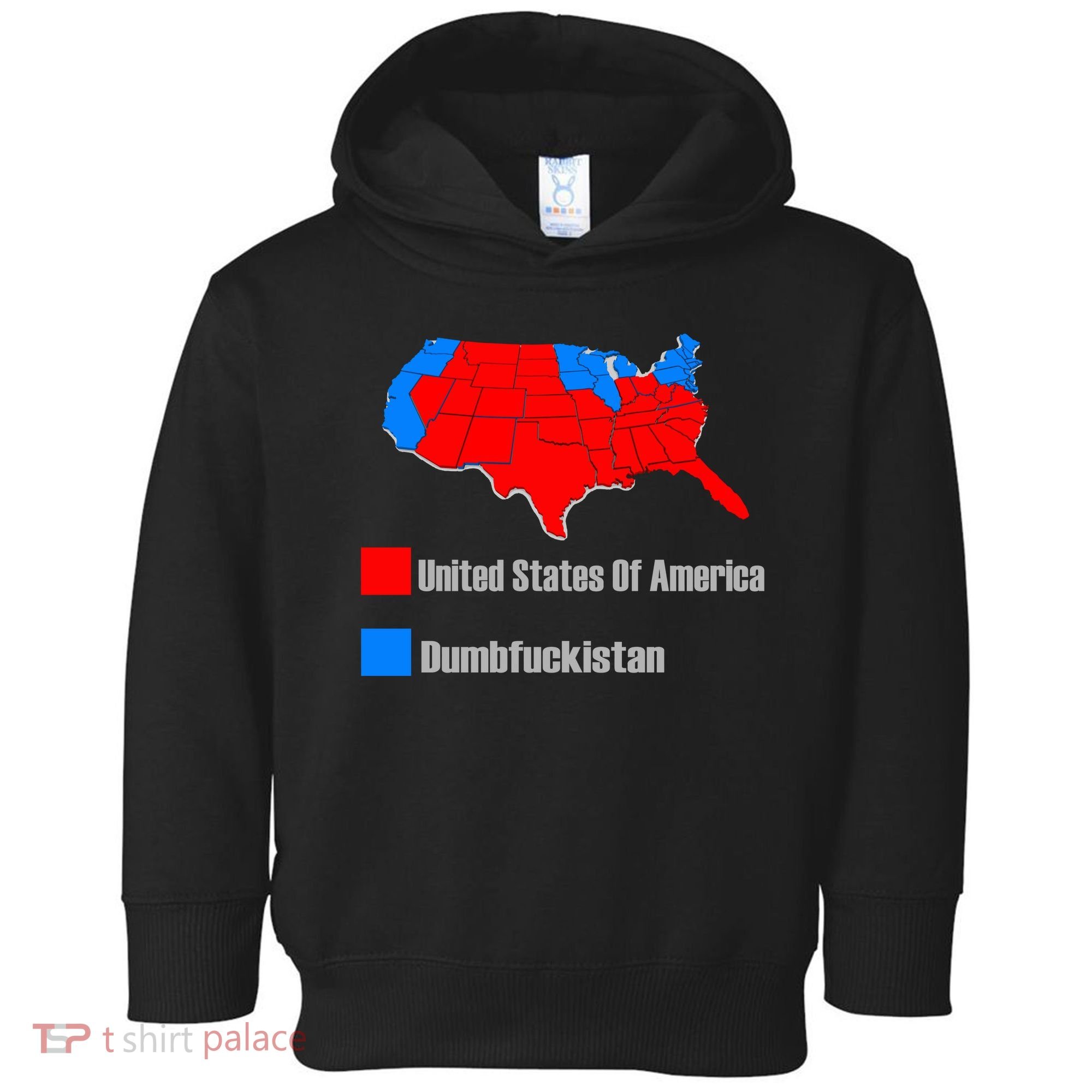 USA DUMBFUCKISTAN ELECTION MAP - Republicans Trump Toddler Hoodie