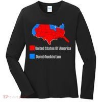 USA DUMBFUCKISTAN ELECTION MAP - Republicans Trump Women's Long Sleeve Shirt thumb 0