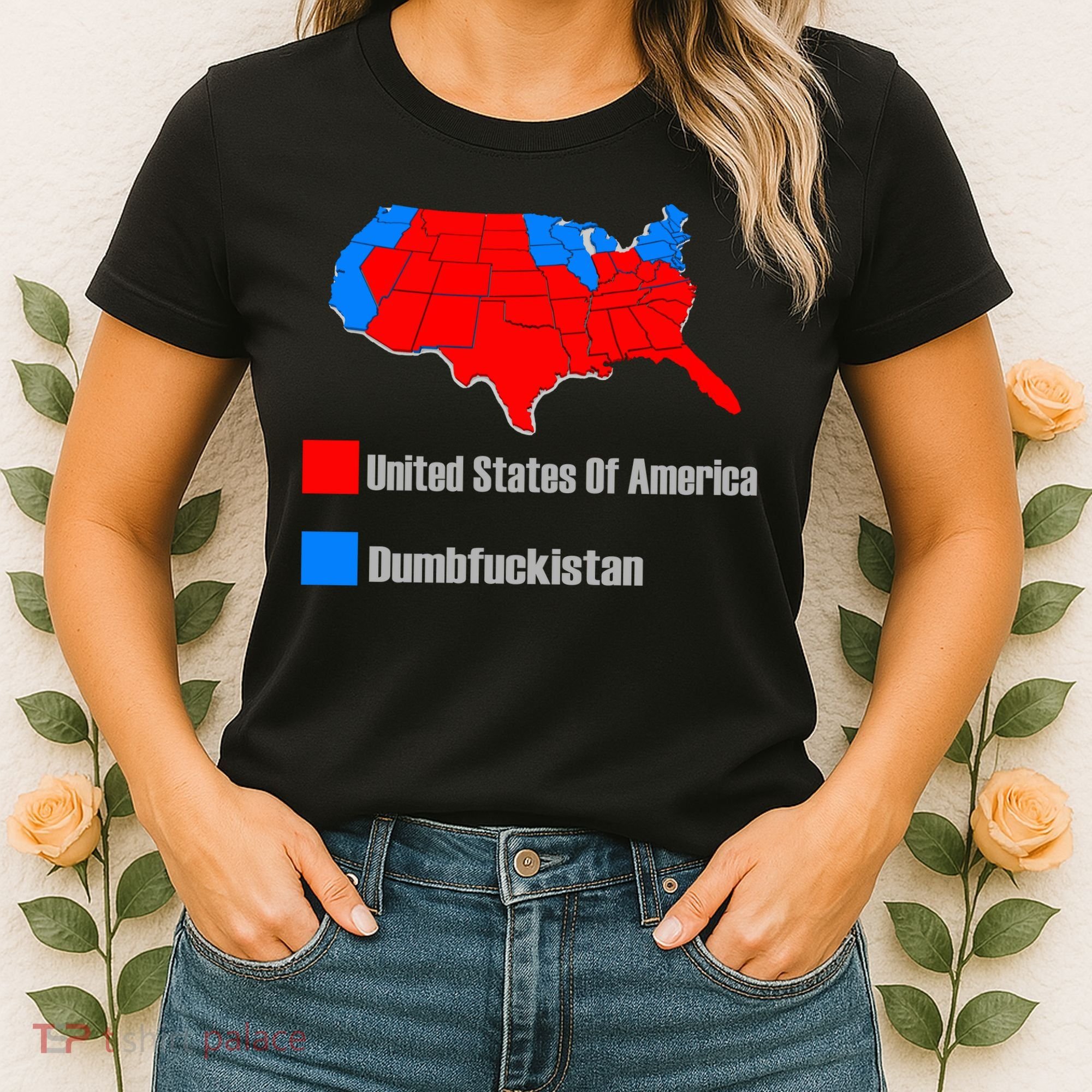 USA DUMBFUCKISTAN ELECTION MAP - Republicans Trump Women's T-Shirt