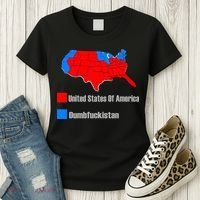 USA DUMBFUCKISTAN ELECTION MAP - Republicans Trump Women's T-Shirt thumb 3