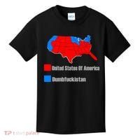 USA DUMBFUCKISTAN ELECTION MAP - Republicans Trump Kids T-Shirt thumb 0