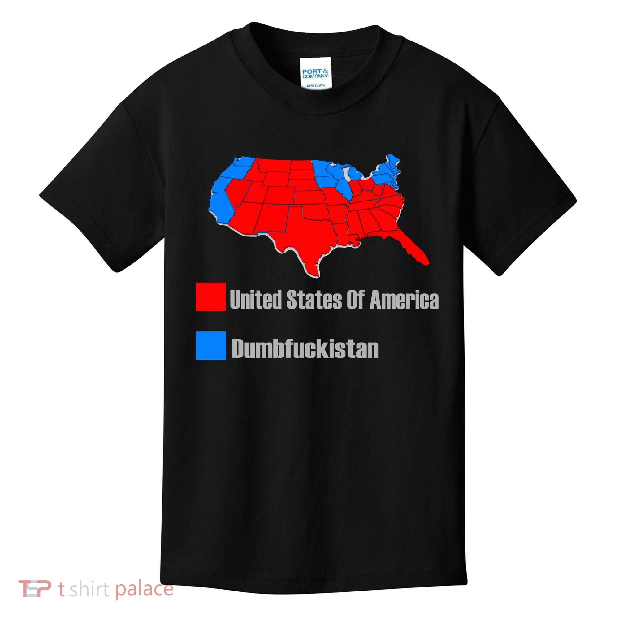 USA DUMBFUCKISTAN ELECTION MAP - Republicans Trump Kids T-Shirt