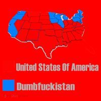 USA DUMBFUCKISTAN ELECTION MAP - Republicans Trump Santa Hat thumb 1