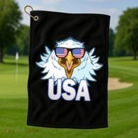 USA Eagle Golf Towel thumb 1