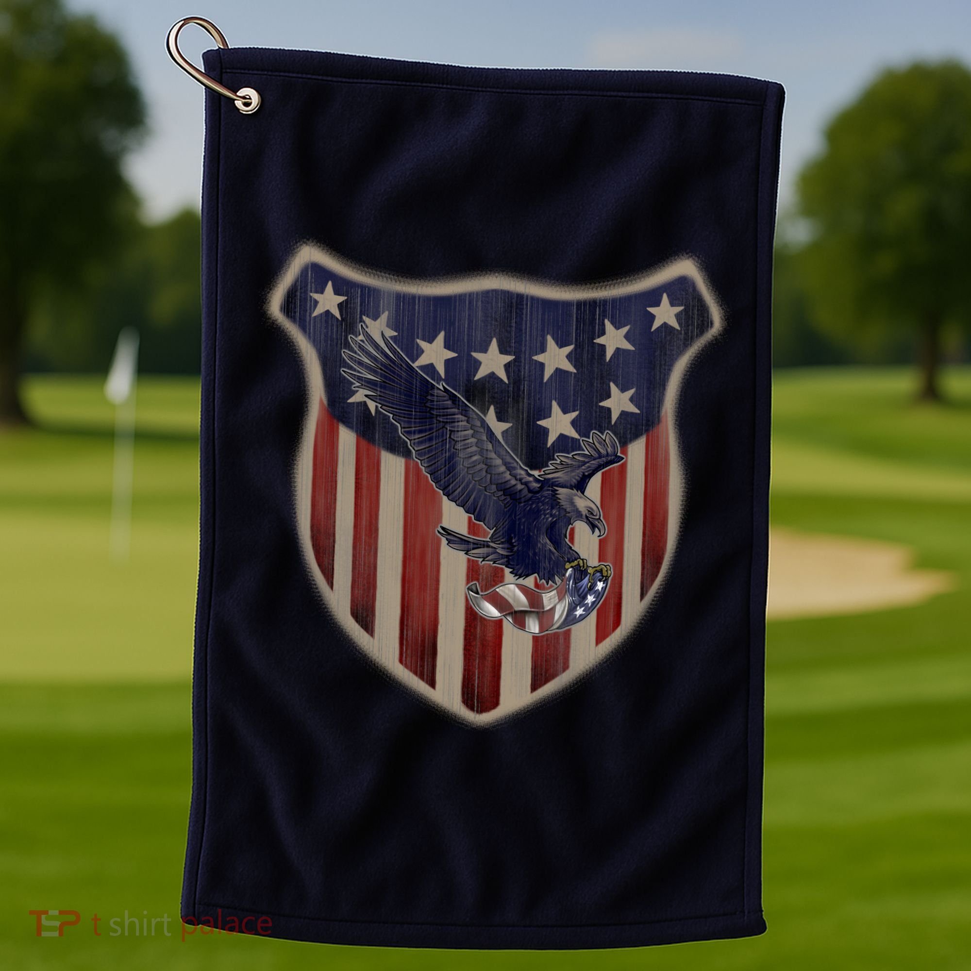 USA Eagle & Shield Golf Towel