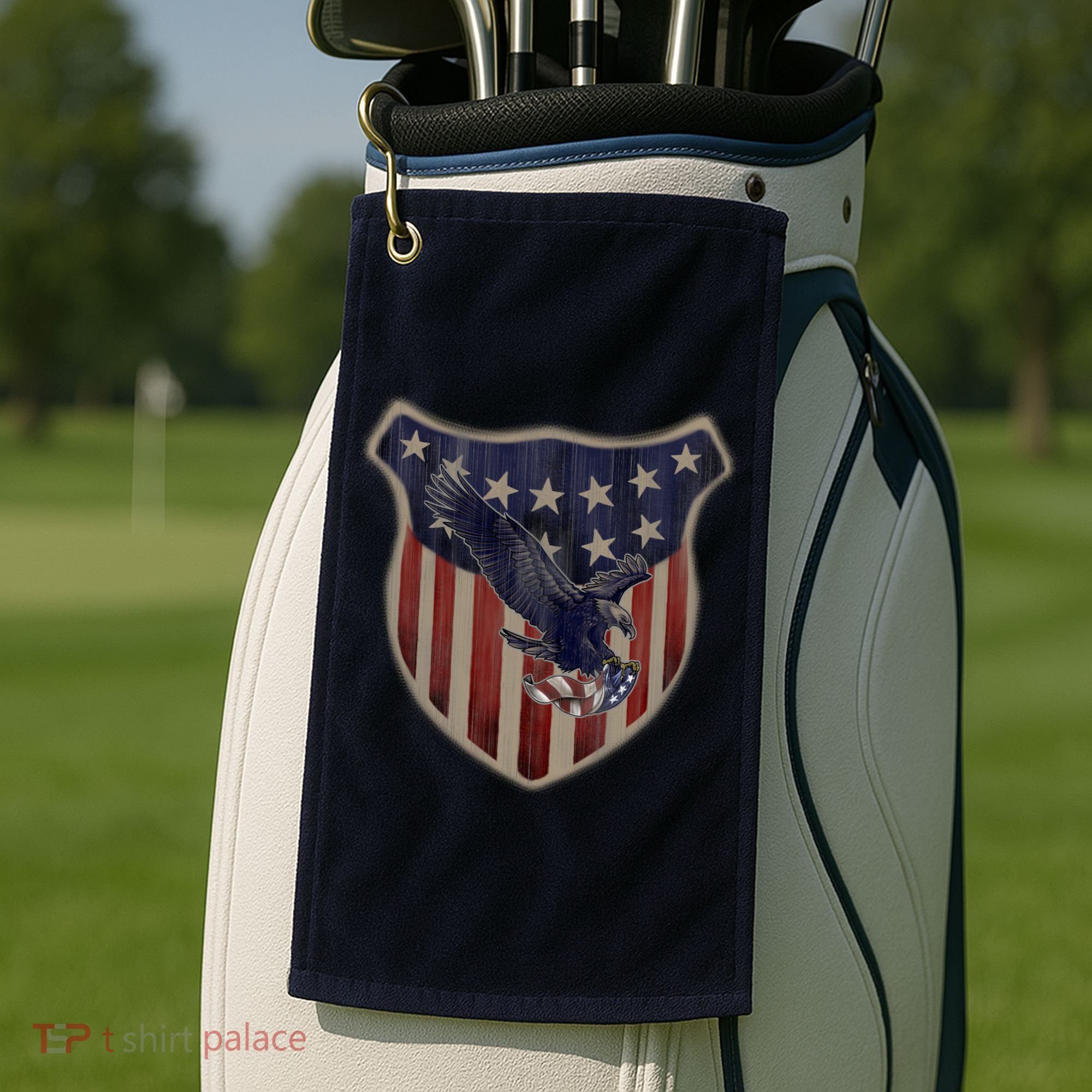 USA Eagle & Shield Golf Towel