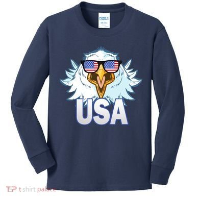USA Eagle & Shield Kids Long Sleeve Shirt