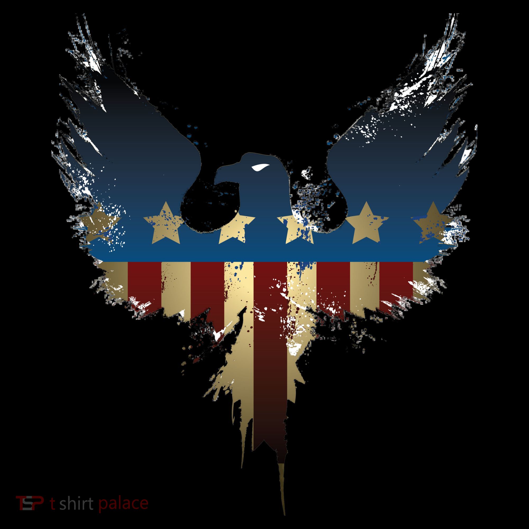USA Eagle American Flag Grunge Doggie Tank