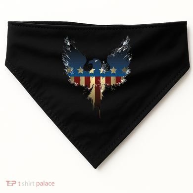 USA Eagle American Flag Grunge USA-Made Doggie Bandana