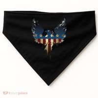 USA Eagle American Flag Grunge USA-Made Doggie Bandana thumb 0