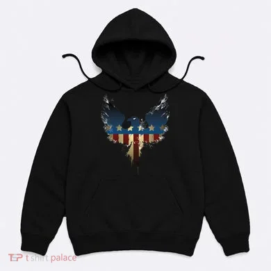 USA Eagle American Flag Grunge Hoodie