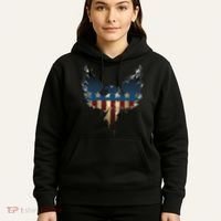 USA Eagle American Flag Grunge Hoodie thumb 5