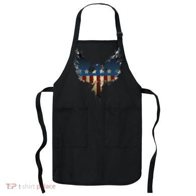 USA Eagle American Flag Grunge Apron