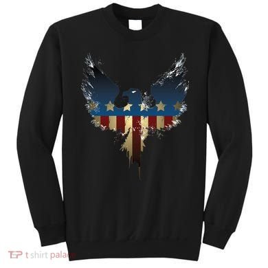 USA Eagle American Flag Grunge Sweatshirt