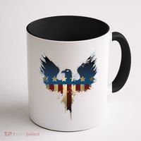 USA Eagle American Flag Grunge Coffee Mug thumb 1