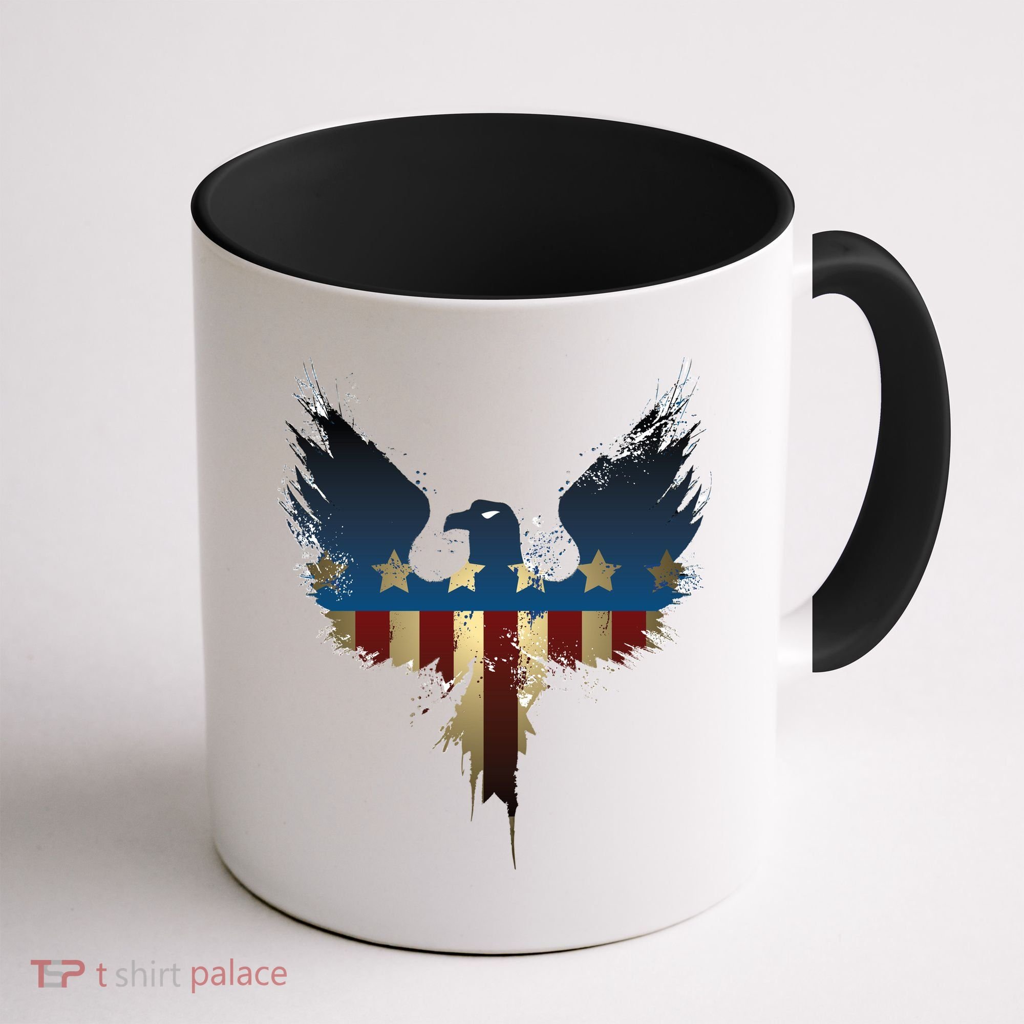 USA Eagle American Flag Grunge Coffee Mug
