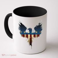 USA Eagle American Flag Grunge Coffee Mug thumb 0