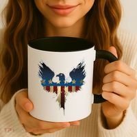USA Eagle American Flag Grunge Coffee Mug thumb 3