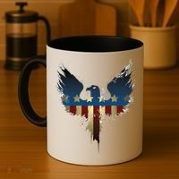 USA Eagle American Flag Grunge Coffee Mug thumb 4