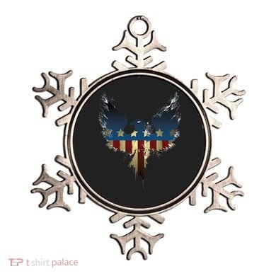 USA Eagle American Flag Grunge Ornament