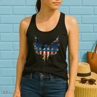 USA Eagle American Flag Grunge Women's Tank Top thumb 2