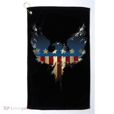 USA Eagle American Flag Grunge Golf Towel