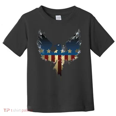 USA Eagle American Flag Grunge Toddler T-Shirt