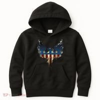 USA Eagle American Flag Grunge Kids Hoodie thumb 0