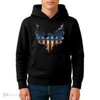 USA Eagle American Flag Grunge Kids Hoodie thumb 4