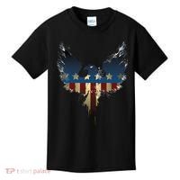 USA Eagle American Flag Grunge Kids T-Shirt thumb 0