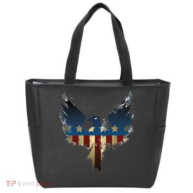 USA Eagle American Flag Grunge Tote Bag