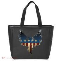 USA Eagle American Flag Grunge Tote Bag thumb 0