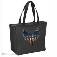 USA Eagle American Flag Grunge Tote Bag thumb 2