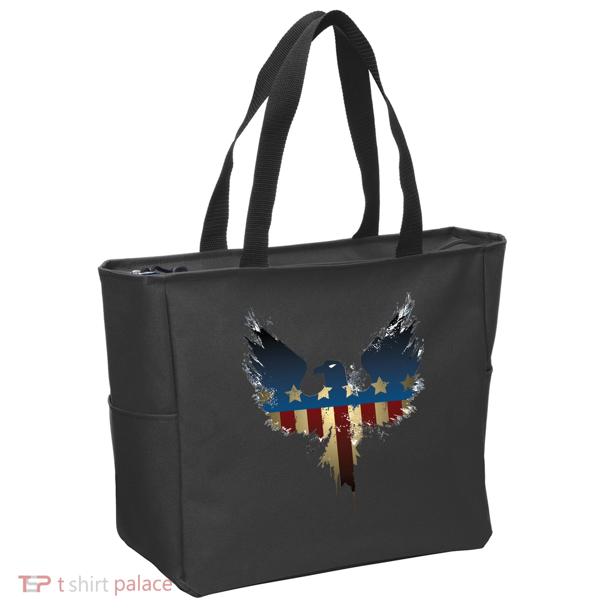 USA Eagle American Flag Grunge Tote Bag
