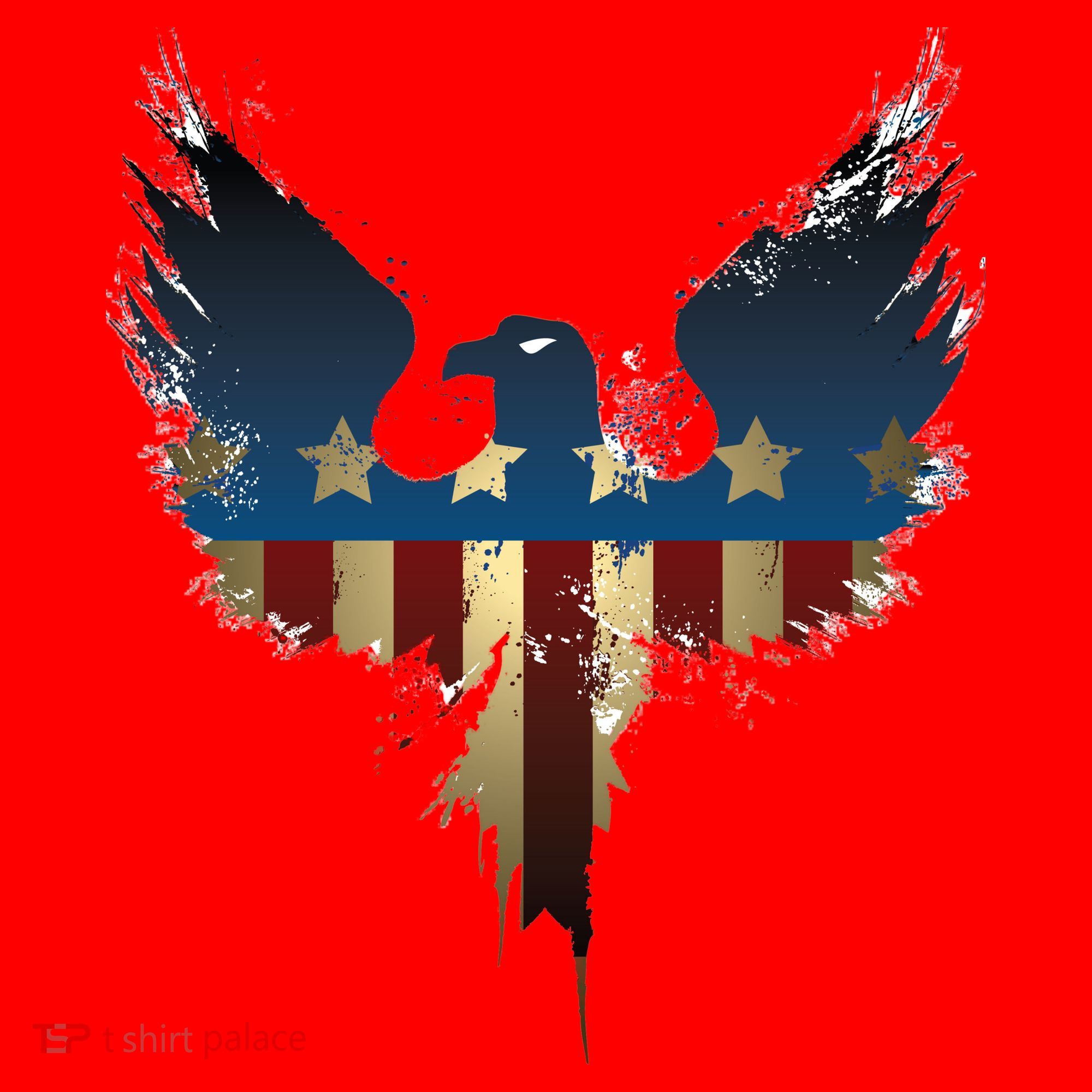 USA Eagle American Flag Grunge Santa Hat