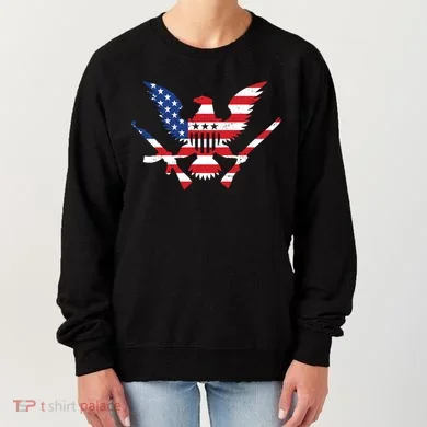 USA Eagle Gun Emblem Women's Sweatshirt