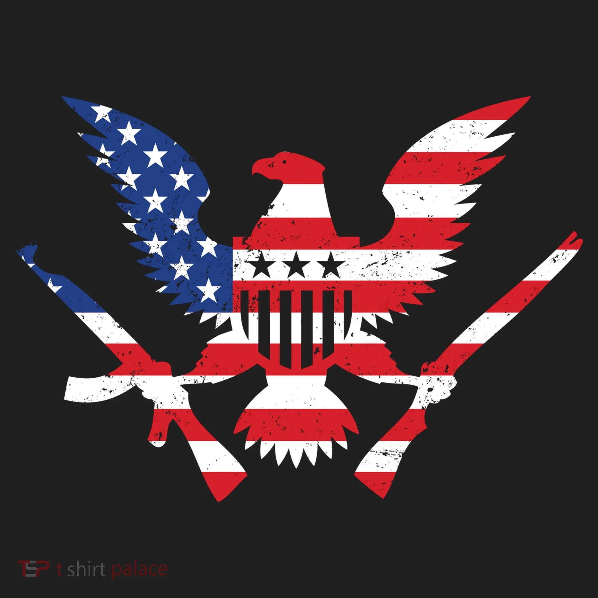 USA Eagle Gun Emblem Women's Sweatshirt