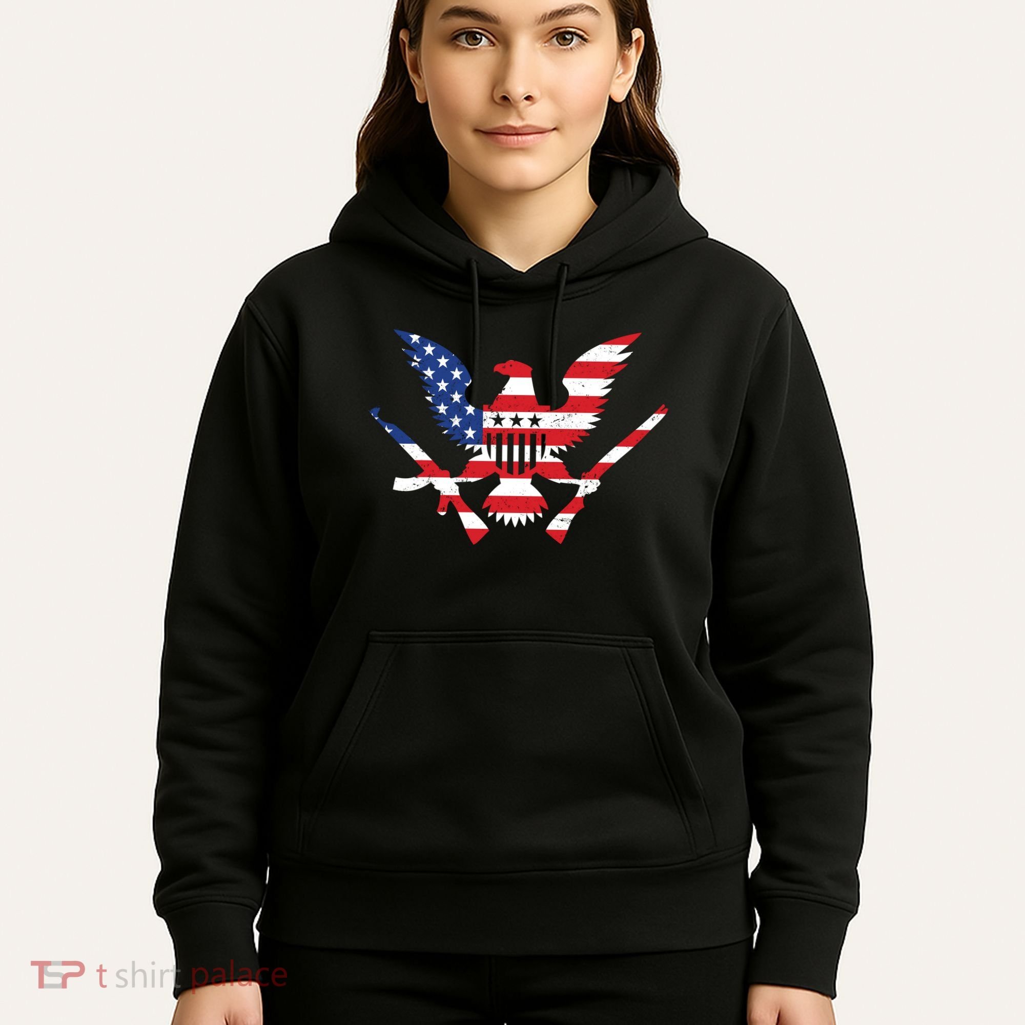 USA Eagle Gun Emblem Hoodie