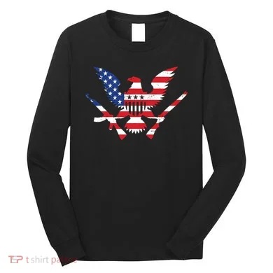 USA Eagle Gun Emblem Long Sleeve Shirt