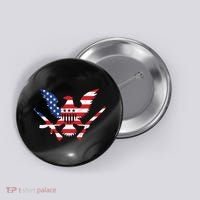 USA Eagle Gun Emblem Button thumb 0
