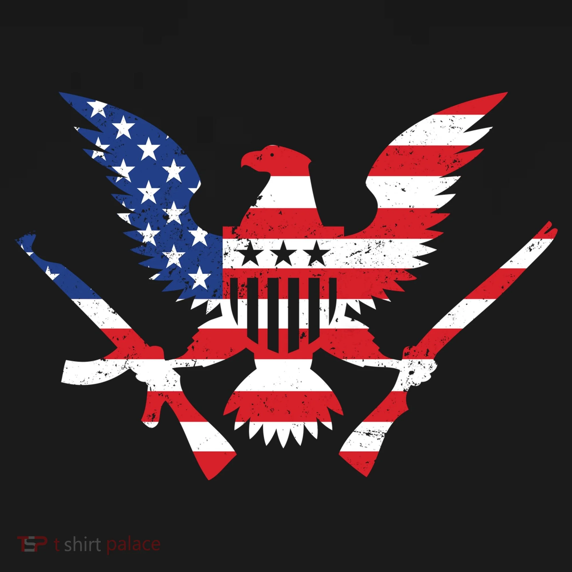 USA Eagle Gun Emblem Bucket Hat