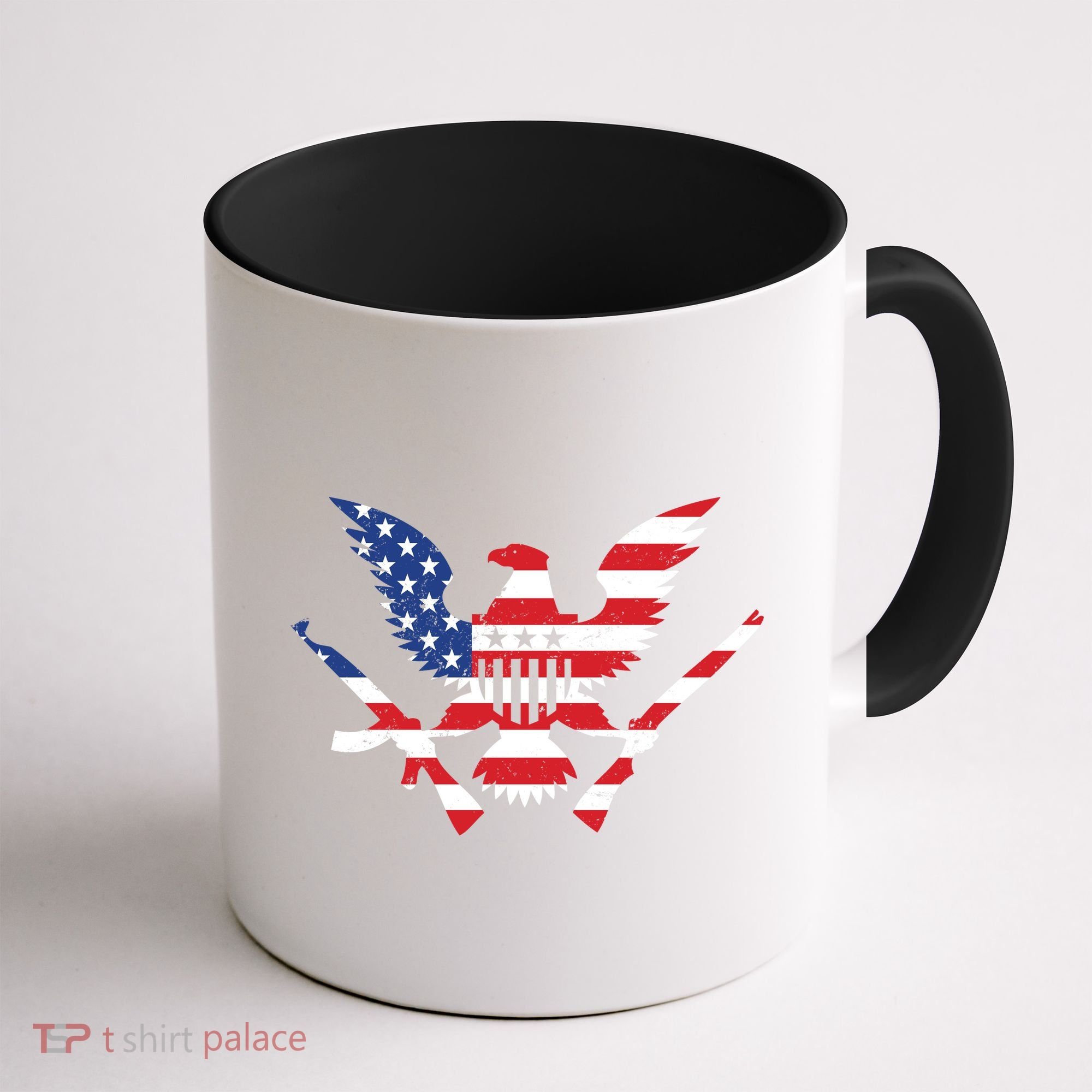 USA Eagle Gun Emblem Coffee Mug