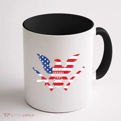USA Eagle Gun Emblem Coffee Mug back