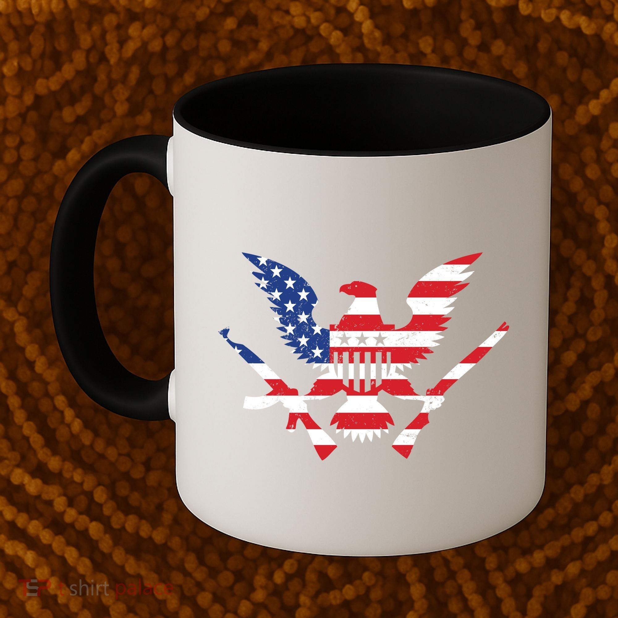 USA Eagle Gun Emblem Coffee Mug