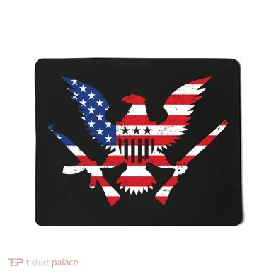 USA Eagle Gun Emblem Mousepad