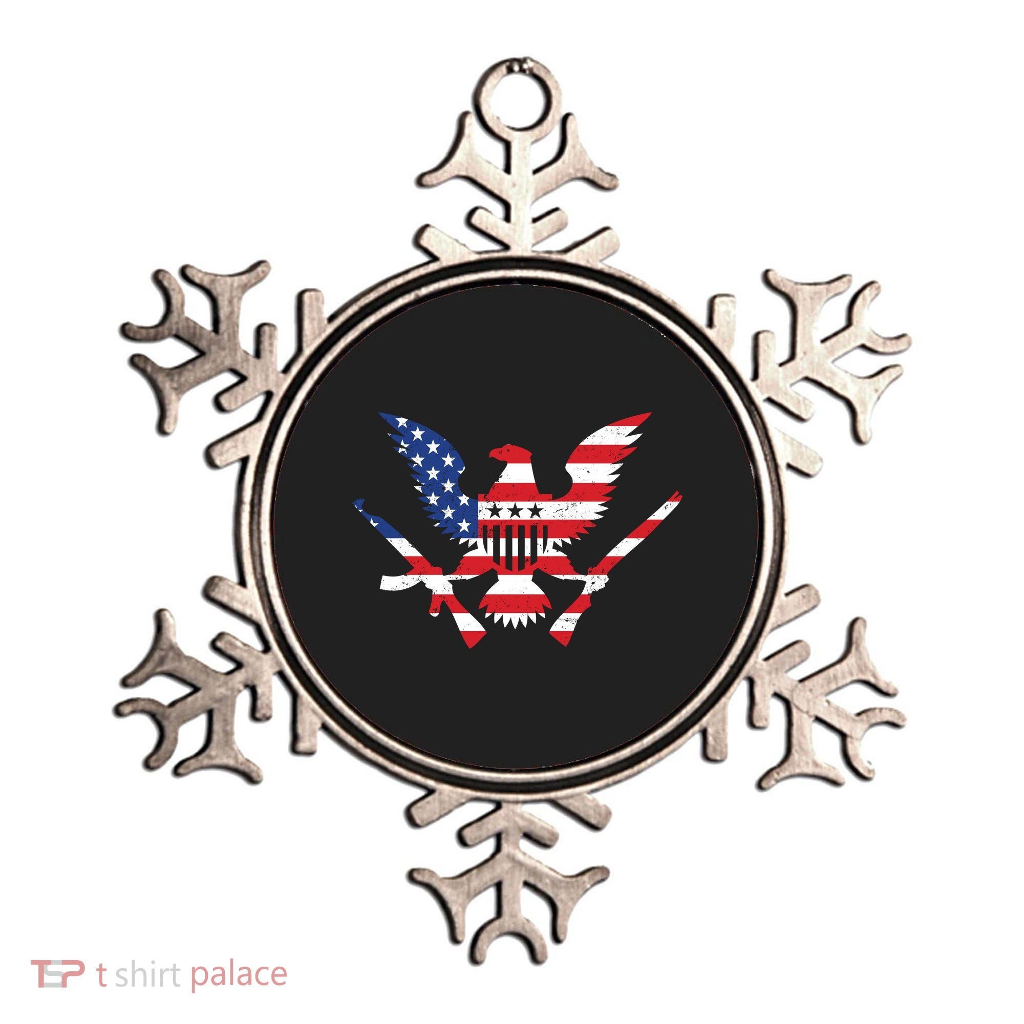 USA Eagle Gun Emblem Ornament